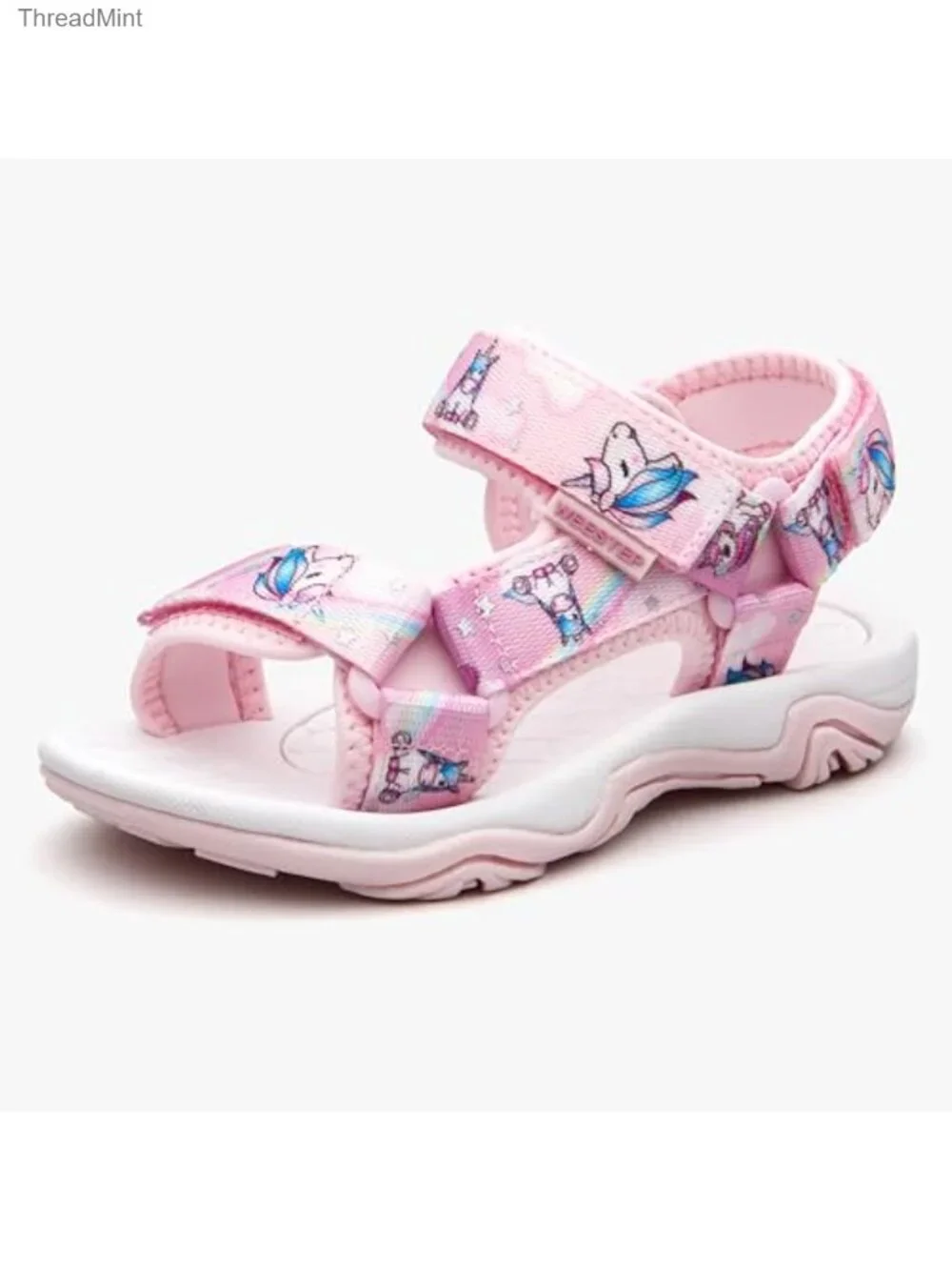 Kids Adjustable Strap Sandals for Toddler Little Kid, Hook Loop Closure,
